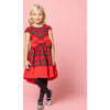 Florence Plaid Tartan Girls Party Dress, Red - Dresses - 2 - thumbnail
