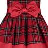 Florence Plaid Tartan Girls Party Dress, Red - Dresses - 4 - thumbnail
