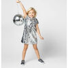 Coco Sequin Girls Party Dress, Silver - Dresses - 5 - thumbnail