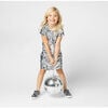 Coco Sequin Girls Party Dress, Silver - Dresses - 6 - thumbnail