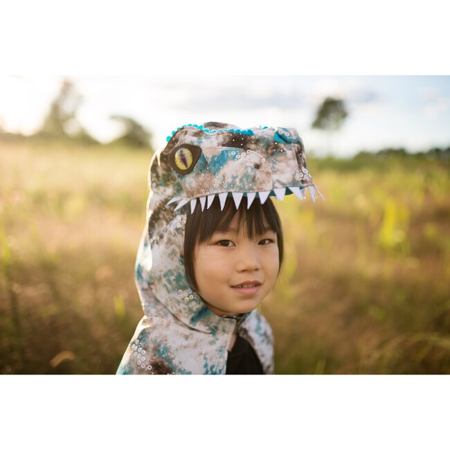 Raptor Cape, Teal/Brown