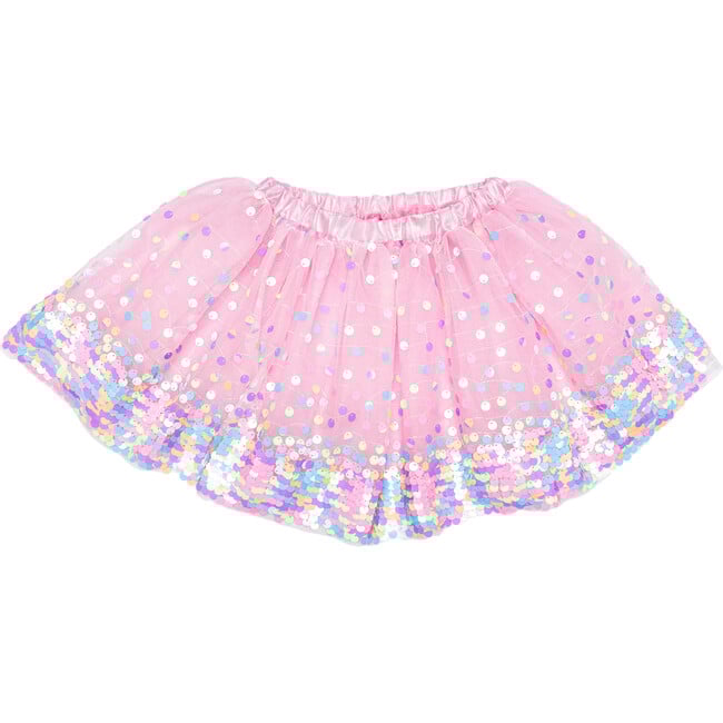 Party Fun Sequins Skirt, Pink/Neon, Size 4-6