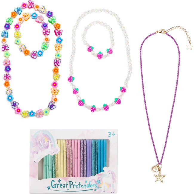 Boutique Beautiful Necklace and Hair Ties Bundle