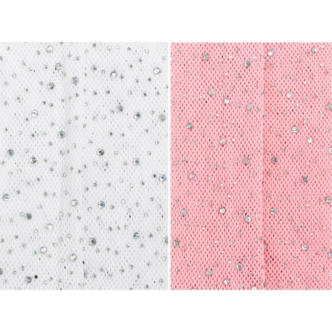 Rhinestone Tights, White and Light Pink Bundle - Costume Accessories - 1