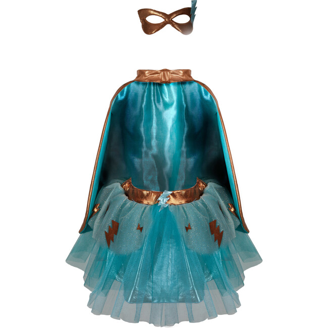 Super-Duper Tutu, Cape and Mask, Turquoise/Copper - Costumes - 2