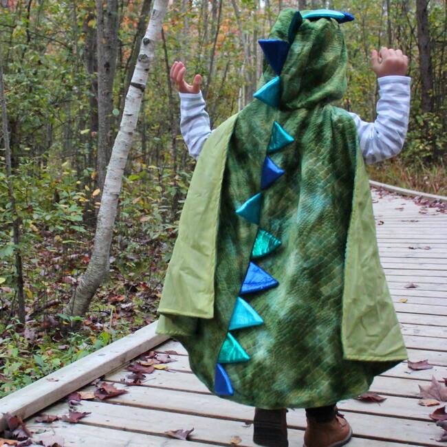 Dragon Cape with Claws, Green/Blue Size 5-6