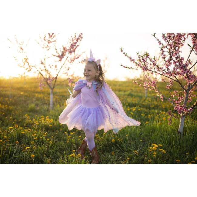 Magical Rainbow Unicorn Cape, Headband, and Wand Bundle - Costume Accessories - 4