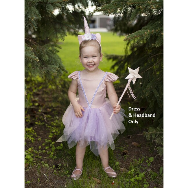 Great Pretenders Shimmer Unicorn Dress and Headband, Pink