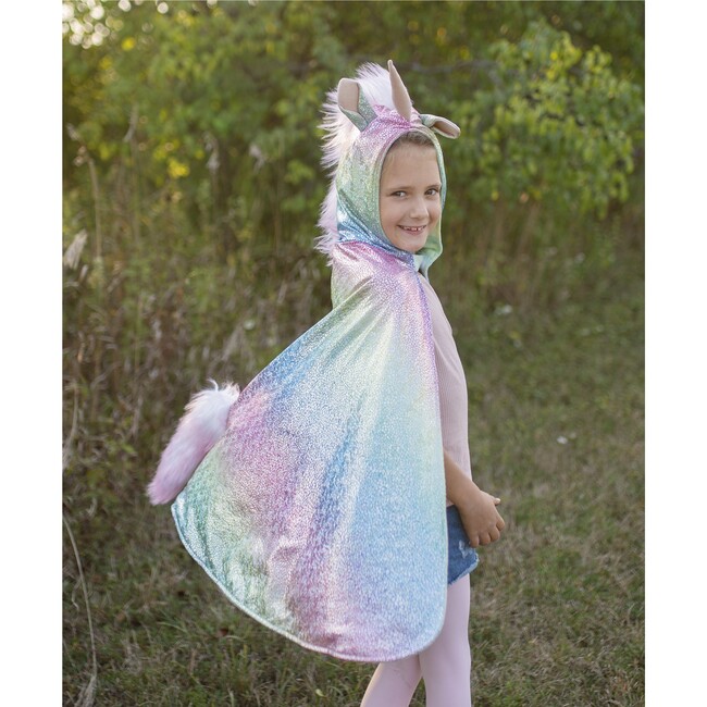 Rainbow Reversible Unicorn Dragon Cape