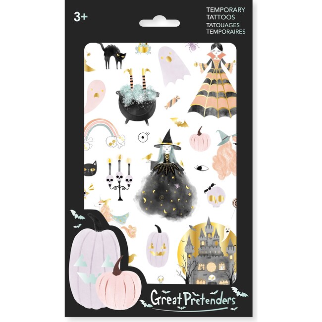 Enchanting Raven  Halloween Witch Temporary Tattoos 6pc Bundle