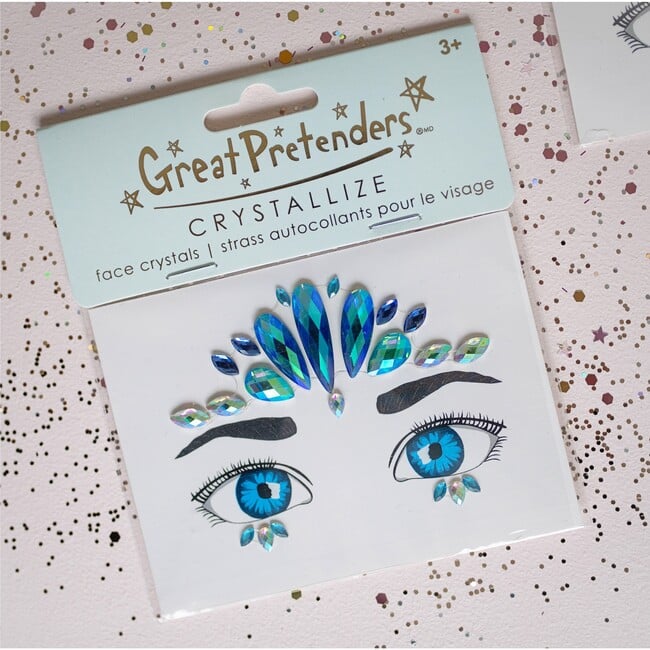 Ocean Mermaid Beautiful Face Crystals, 6pc Bundle - Costume Accessories - 4