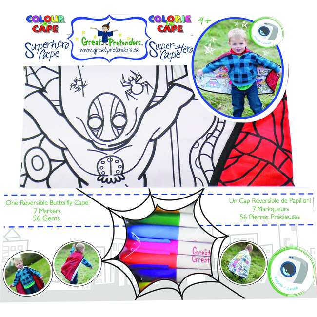 Color-a-Cape, Reversible Superhero/Spider - Activities - 4