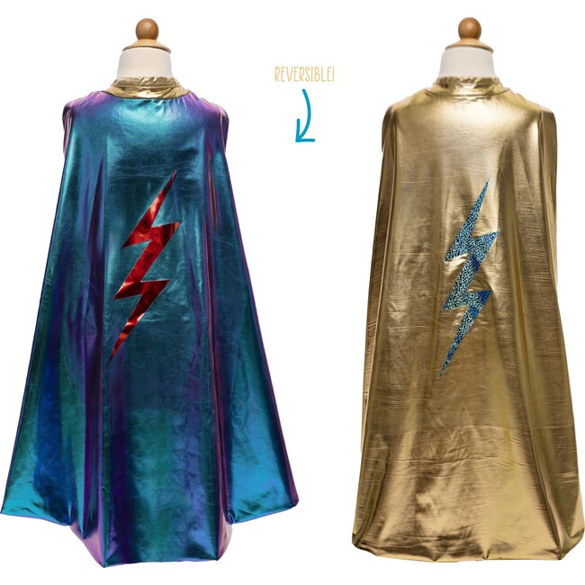 Rev Blue Lightning Holographic Cape, Size 5-6