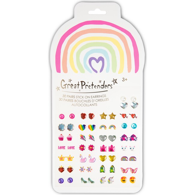 Rainbow Love Sticker Earrings, 6pc Bundle Pack