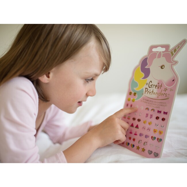 Adorable Unicorn Stick on Earrings, 6pc Bundle - Costume Accessories - 3