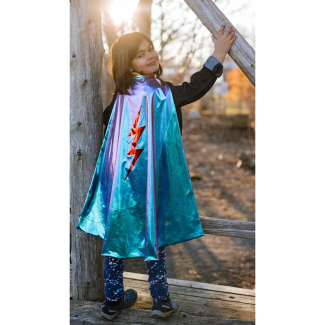 Rev Blue Lightning Holographic Cape, Size 5-6