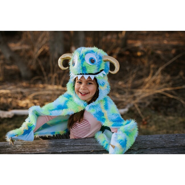 Swampy The Monster Cape, Green/Blue, Size 4-6