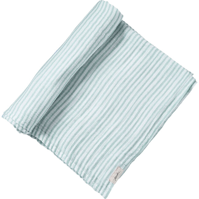 Stripes Away Organic Swaddle, Sea - Swaddles - 1