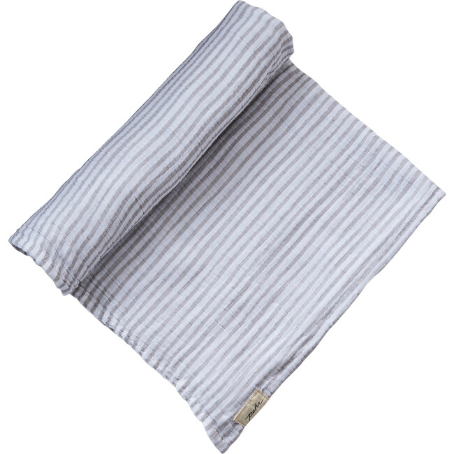 Stripes Away Organic Swaddle, Pebble