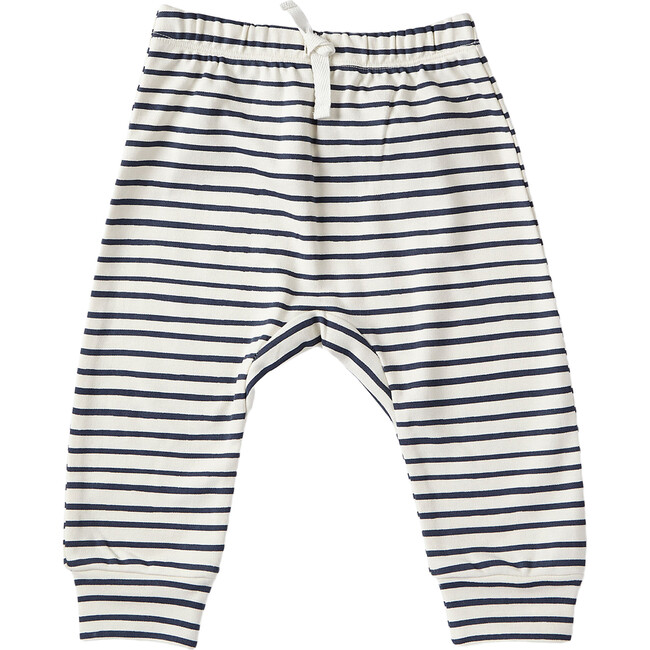Organic Stripes Away Harem Pant, Ink