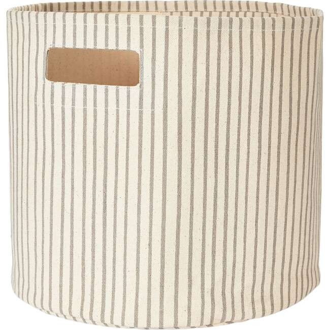 Stripes Away Storage Bin, Pebble - Storage Baskets - 1