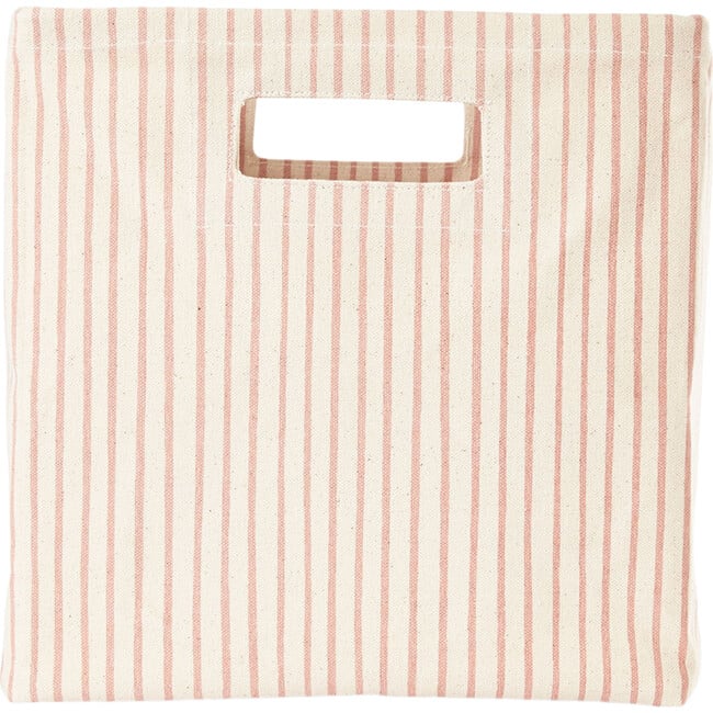Stripes Away Medium Storage Cube, Petal - Storage Baskets - 1