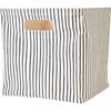 Stripes Away Medium Storage Cube, Ink - Storage Baskets - 2 - thumbnail