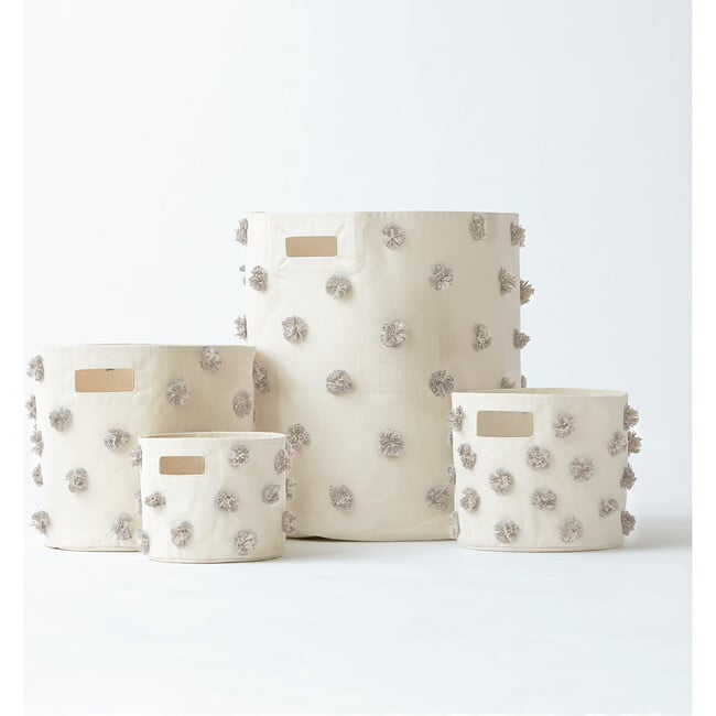 Medium Pom Pom Drum, Grey