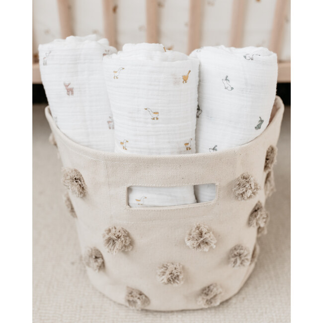 Hatchlings Bunny Swaddle, Blue - Swaddles - 2