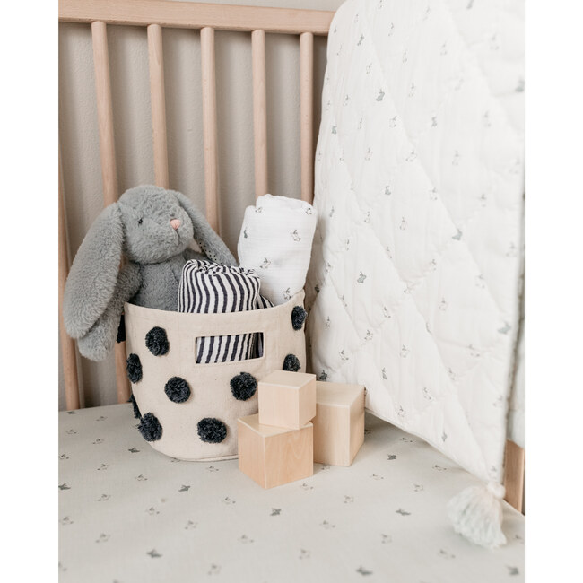 Hatchlings Bunny Nursery Blanket, Blue - Blankets - 2