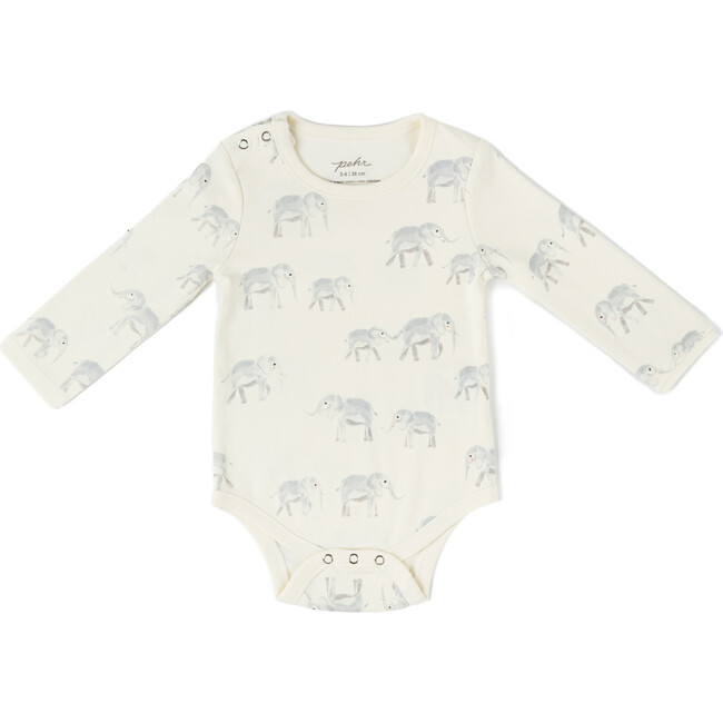 Follow Me Elephant One-Piece, Grey