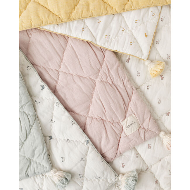 Hatchlings Bunny Nursery Blanket, Blue - Blankets - 7