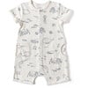 Life Aquatic Short Sleeve Romper, Blue - Rompers - 1 - thumbnail