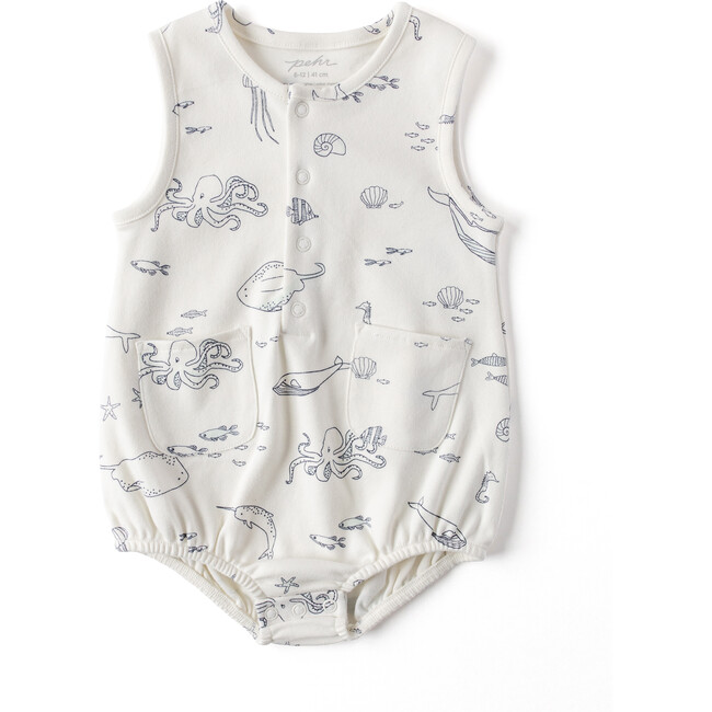 Life Aquatic Sleeveless One-Piece, Blue