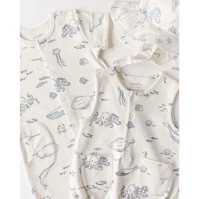 Life Aquatic Sleeveless One-Piece, Blue