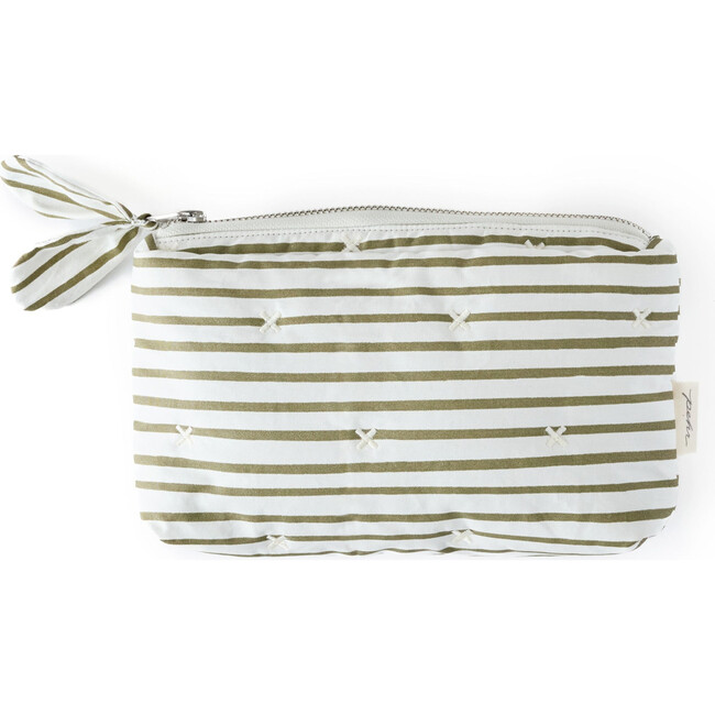 Stripes Away On The Go Mini Pouch, Olive - Bags - 1