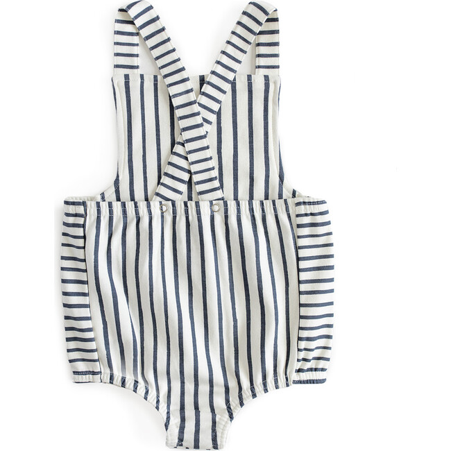 Criss-Cross Overall One-Piece, Ink Blue - Onesies - 3