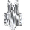Criss-Cross Overall One-Piece, Ink Blue - Onesies - 3 - thumbnail