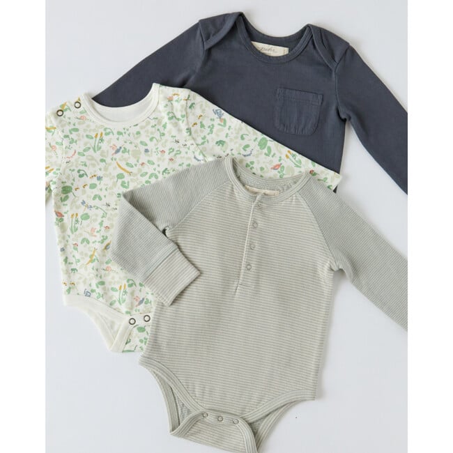 Sailor Stripe Raglan One-Piece, Sea - Jumpsuits - 2