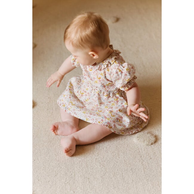 Ruffle Puff Sleeve Dress, Floret - Dresses - 4