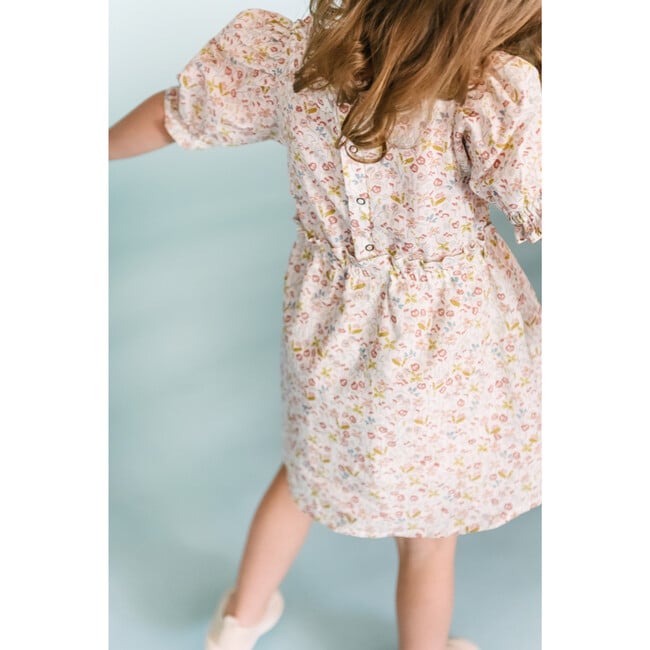 Ruffle Puff Sleeve Dress, Floret - Dresses - 6