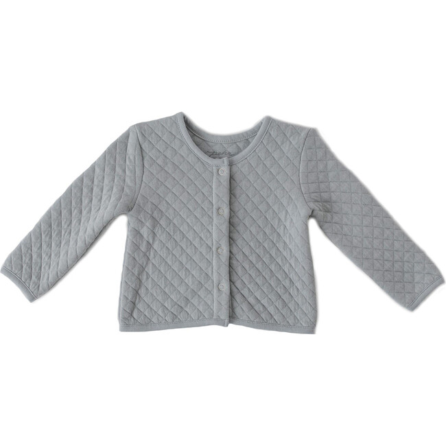 Cozy Snap Front Quilt Jacket, Soft Sea - Jackets - 1