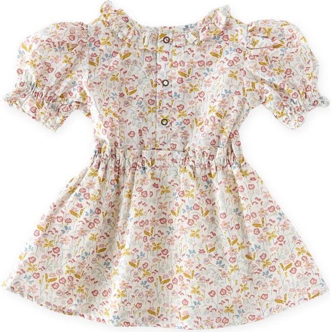 Ruffle Puff Sleeve Dress, Floret - Dresses - 8