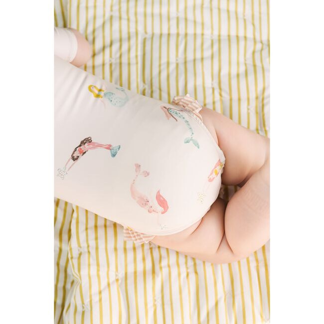 Swim Short Sleeve Ruffle One-Piece, Mermaid Melody - One Pieces - 2