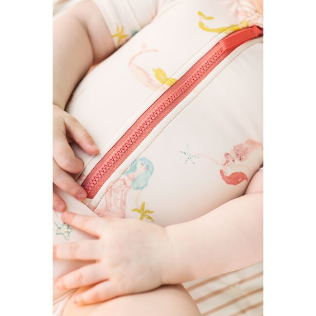 Swim Short Sleeve Ruffle One-Piece, Mermaid Melody - One Pieces - 3