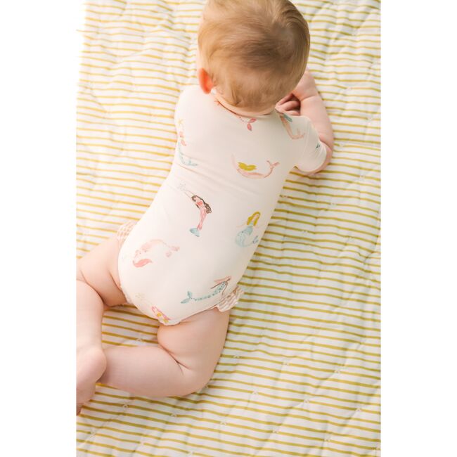 Swim Short Sleeve Ruffle One-Piece, Mermaid Melody - One Pieces - 5