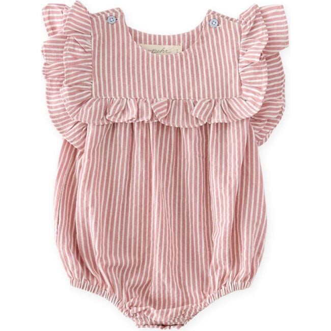 Seersucker Flutter One-Piece, Anchor Red - Jumpsuits - 1