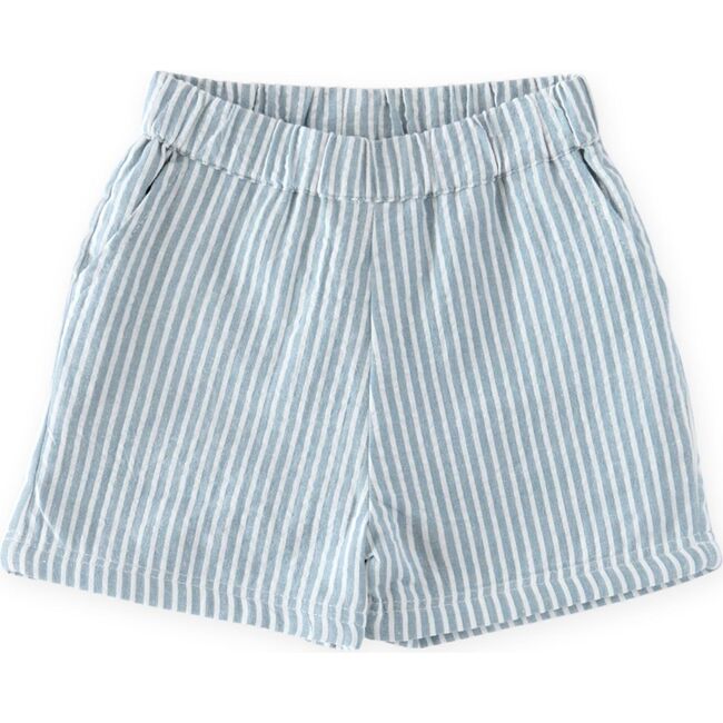 Seersucker Shorts, Marine Blue