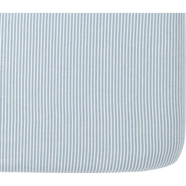 Seersucker Crib Sheet, Marine Blue - Crib Sheets - 1