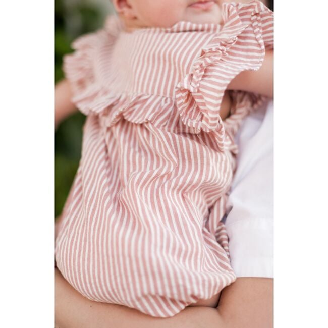 Seersucker Flutter One-Piece, Anchor Red - Jumpsuits - 2